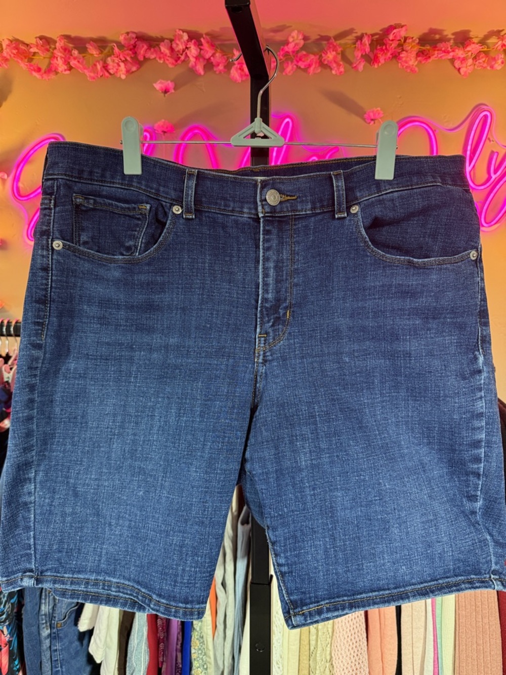 Levi's Dark Blue Denim Bermuda Shorts 32